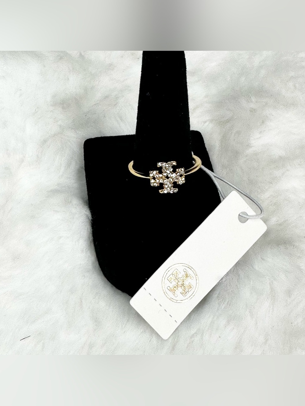 *TORY BURCH* New Miller Gold/Pave Ring Size 7